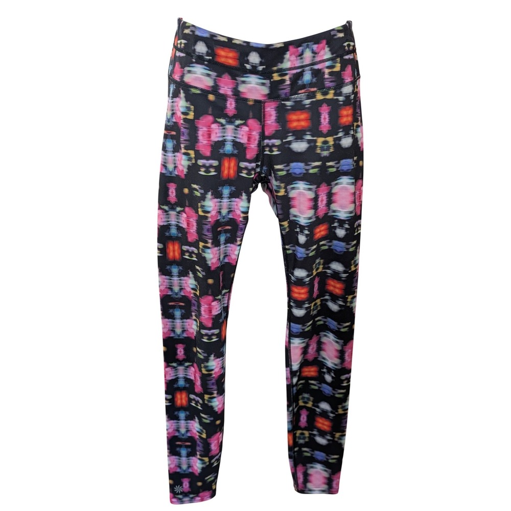 Athleta Freedom Sonar Womens S Multicolor Kaleidoscope Abstract Leggings Running